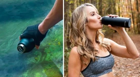Amazing Bottle Purifies Drinking Water with the Push of a Button!